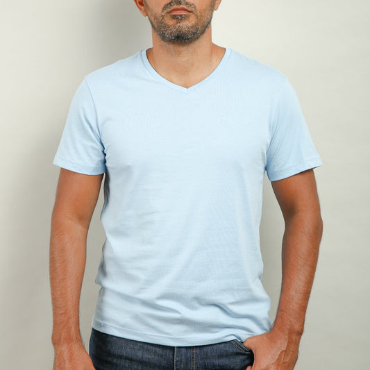 Cuello en V / Light Blue
