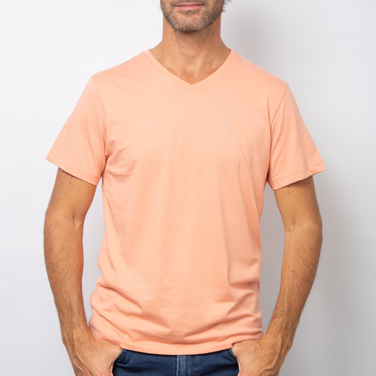 Cuello en V / Coral