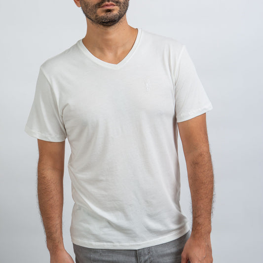 Cuello en V / White