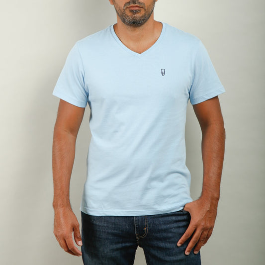 Cuello en V / Light Blue