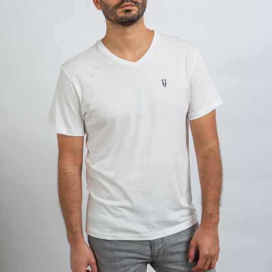Cuello en V / White